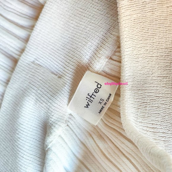 Aritzia Wilfred Knit Slit Skirt White XS - Picture 10 of 12